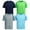 Grey/Navy/Lime/Light Blue, variant on Boys Athletic Shirts - 4 Pack Moisture Wicking Performance Dry Fit Shirts for Boys (5-16)