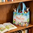 thumbnail image 5 of Non Woven Easter Gift Bags Bulk Reusable Cute Easter Tote Bags with Handles Bunny Eggs Holiday Goodie Basket for Egg Hunt Game Party Favors, 7.8 x 7.8 x 3.5 Inch, 5 of 6