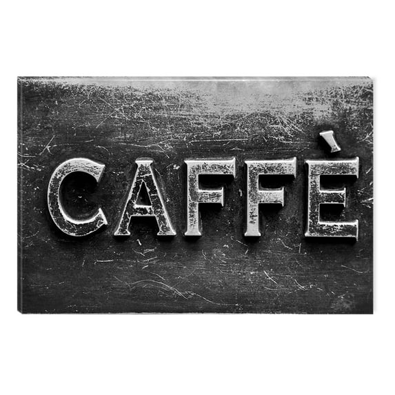 Startonight Canvas Wall Art Black and White Abstract Caffe Grunge Sign, Dual View Surprise Artwork Modern Framed Ready to Hang Wall Art 100% Original Art Painting 31.5 x 47.2 inch