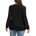 thumbnail image 3 of Daystry Womens Plus Size Blouses for Women Dressy Lace Long Sleeve Shirts Casual V Neck Tunic Tops, 3 of 8