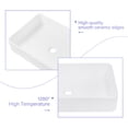 thumbnail image 3 of 24"x16"x5” White Ceramic Rectangular Vessel Countertop  Bathroom Sink, 3 of 9