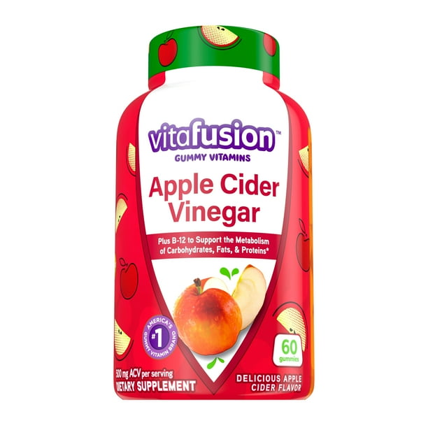 Vitafusion Apple Cider Vinegar Gummies, 500mg Apple Cider Vinegar per