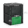 thumbnail image 3 of Outsunny Garden Compost Bin, 80 Gallon Outdoor Compost Container, Green, 3 of 10