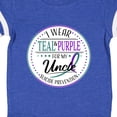thumbnail image 4 of Inktastic Suicide Prevention- I Wear Teal and Purple for My Uncle Boys or Girls Baby Bodysuit, 4 of 5