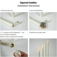 thumbnail image 3 of DYstyle Flameless LED Taper Candles Battery Operated Window Candles Golden Smokeless Electric Candles Window Lights LED Simulation Candle Lights for Christmas Wedding Party Dinner Birthday Church, 3 of 6
