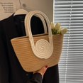 thumbnail image 4 of TIELUTT Home Textile Storage Rope Woven for Indoor and Outdoor Use and Decorative Tidy & Co Storage Heavy Duty Bags for Storage Small Cloth Bag Clothes Organizers for Folded Clothes Storage for Baby, 4 of 6