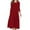 Red, variant on Odeerbi Dresses For Women Trendy Slim Comfortable Button V-Neck Solid Color 2025 Casual Dress Burgundy