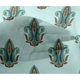 thumbnail image 4 of oneOone Viscose Chiffon Baby Blue Fabric Leaves & Paisley Block Sewing Craft Projects Fabric Prints By Yard 42 Inch Wide, 4 of 4