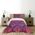 thumbnail image 4 of Ambesonne Grunge Quilted Bedspread Set 2 Pcs, Natural Lilac Pattern, Twin Size, Multicolor, 4 of 5