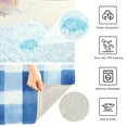 thumbnail image 3 of Yayeee Bath Rugs for Bathroom Floor Set of 2 Non Slip Fluffy Soft Absorbent Mat, Blue Plain, 3 of 7