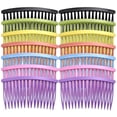 thumbnail image 1 of CustomyLife 21 peines laterales de pelo coloridos para mujer, antideslizantes, de plástico francés, para moño, decorativo, clásico, no descolorido, accesorios para varios peinados, 1 of 5