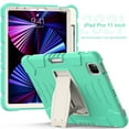 thumbnail image 4 of XYX Case for iPad Pro 11 inch (4th/3rd/2nd/1st Gen), Dual Layer Slim Heavy Shockproof Rugged Protective Cover Case with Kickstand (Mint Green), 4 of 7