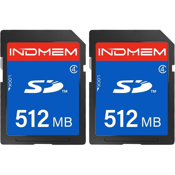 SD Card 512MB (2 Pack), Class 4 Flash Memory Cards MLC Stanard Secure Digital Cards, 512MB(2pc)