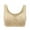 Beige, variant on Front Button Wireless Bra For Women Printed Soft Cup Full Coverage Comfort Support Breathable Fabric Vest Style Bra 36 Size Beige