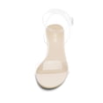 thumbnail image 4 of Sandalias de Tacón Grueso para Mujer DREAM PAIRS Nude Transparente Talla 5, 4 of 6