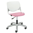 thumbnail image 1 of KFI Studios KOOL Home and Office Computer Chair, White Back, Pink Seat, 1 of 1