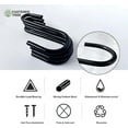 thumbnail image 5 of FASTENER TREE Carbon Steel S-Hooks, Black, 3.5"x4", 5 of 5