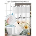 thumbnail image 4 of No Hook Cloth Fabric Shower Curtain with Snap in Liner, Farmhouse Florals Waterproof Shower Curtains Set with See Through Top Window, Watercolors Spring Botanical Wildflowers Bath Curtains 54"x78", 4 of 6