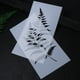 thumbnail image 4 of Plantillas de pastel de hoja de molde de planta de plástico de 5 piezas Plantilla de formación de hielo de azúcar Plantillas de pintura reutilizables ahuecadas (blanco), 4 of 6