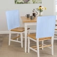 thumbnail image 5 of Blue White Stripe Chair Back Covers, Removable Chair Covers for Dining Chairs Set of 4, Washable Chairs Slipcovers Back Seat Protector for Wedding Party 19"x20", 5 of 9