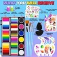 thumbnail image 3 of Kit Profesional para Pintura Facial Drawdart con Plantillas y Libro, 3 of 8
