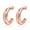Rose Gold, variant on Chunky Open Hoop Earrings for Women Gold Pave CZ Chunky Hoops Sparkly Crystal C Shaped Round Hoop Earrings Cubic Zirconia Thick Hoops Earrings