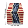thumbnail image 3 of Uklsqma Star Multicolore Chemin de Table Imprimé, Polyester Tissé Style Lin 183 x 33 cm pour Décoration de Table à Manger, 1 Pce, 3 of 6