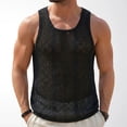 thumbnail image 2 of Xcmzpl Mens Knit Sleeveless Tank Tops Casual Hollow Out T Shirts Beach Summer Vacation Crochet Sleeveless Shirt Beach Muscle Knit Vest S-XXL, 2 of 5