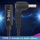 thumbnail image 5 of Adaptador Usb C Adaptador De Conector De Cc Pd Usb C Hembra A Ángulo Recto (Punta Negra De 4,0X1,7 Mm), 5 of 7