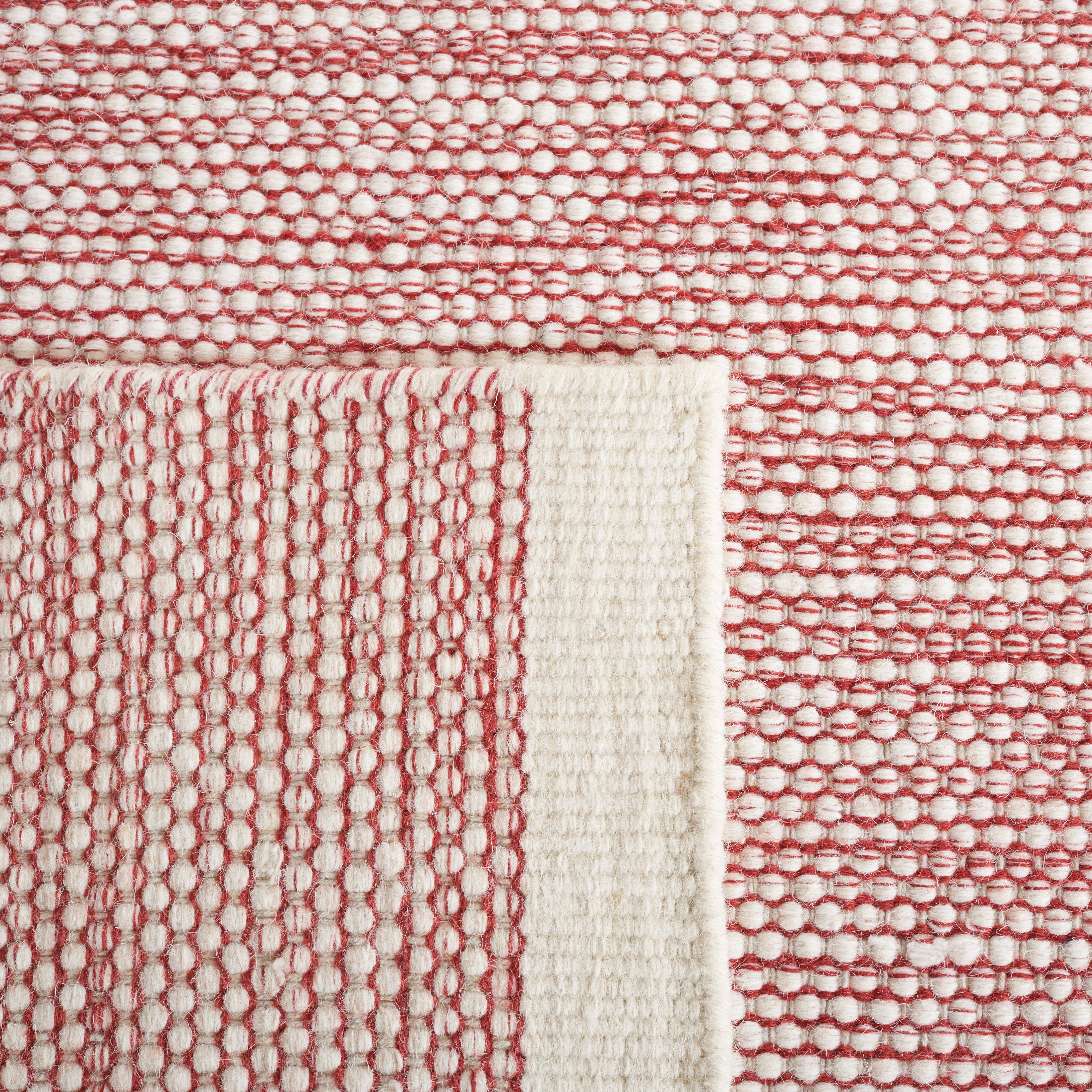 SAFAVIEH Natura Mellony Solid Runner Rug, Red/Ivory, 2'3" x 8'