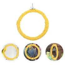 GOOHOCHY Worgeous 1 Set Bird Rope Swing Toy for Parakeet Cage Round Perches for Parrots Cage Accessories Perches Bird Stand Perch