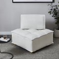 thumbnail image 4 of Onbeam Ottoman Square Lazy Chair - Accent Chair for Living Room Armchair - Single Reading Chair with Removable Pillow - White, 4 of 7
