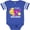 Football Blue and White, variant on Its My 1st Birthday with Smiling Emoticons Girls Baby Bodysuit