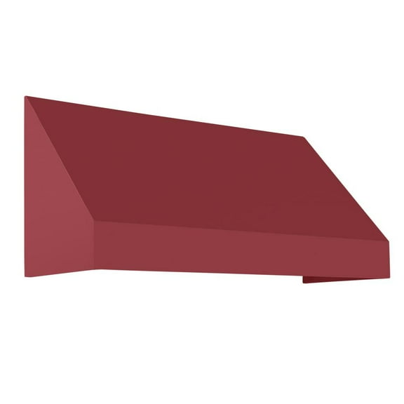 Awntech 6.375 ft New Yorker Fixed Awning Acrylic Fabric, Burgundy