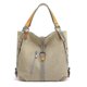 thumbnail image 1 of Premium Large Capacity Canvas Bag Shoulder Bag Retro Multi-layers Leisure Backpack For Women Ladies(khaki)(1pcs), 1 of 5
