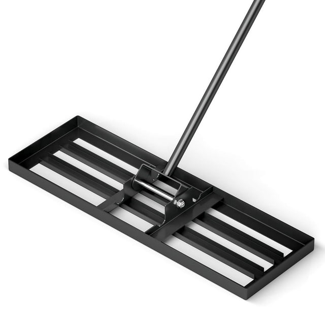 Costway Lawn Leveling Rake 30" x 10" Heavy Duty Level Lawn Tool for Garden Backyard/Lawn Black