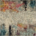 thumbnail image 2 of Unique Loom 3144028 6 x 6 ft. Tybee Chromatic Square Rug, Beige, 2 of 4