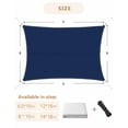 thumbnail image 6 of Sun Shade Sail 14x18Ft Navy Blue Solid Color Uv Block Sunshade Canopy Outdoor Shade Cover Rectangle Shade Cloth For Patio Garden Yard Deck Pergola, 6 of 6