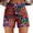 504_Red, variant on Short for women Womens Casual High Waist Denim Shorts Relaxed Fit ArtRetro Printed Floral Shorts With Pockets Summer Green