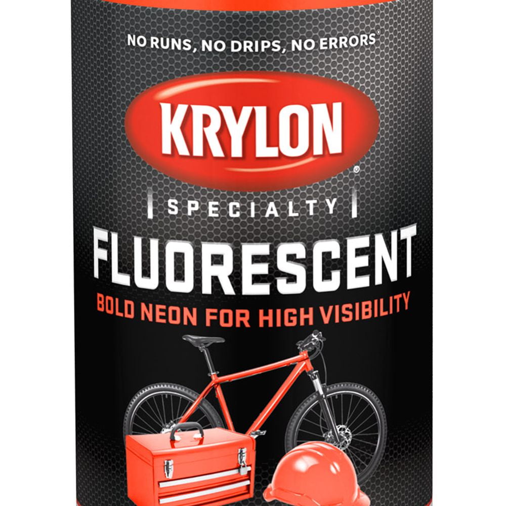 Krylon Fluorescent Paint, Red Orange, 11 oz.