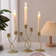 thumbnail image 4 of 3pcs Golden Candlestick Set Luxury Elegant Metal Iron Candle Holders European Decorative Table Candle Stands, 4 of 5