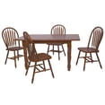thumbnail image 6 of Extendable Dining Set 60" Rectangular Table, 5 Piece Arrowback Chairs, Butterfly Leaf, Seats 4-6, 6 of 6
