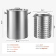 thumbnail image 7 of Heavy Duty Commercial Grade 36 Quart Stainless Steel Stockpot with Steaming Basket Lid Handle Sandblasted Finish for Steaming Boiling Frying Silver, 7 of 7