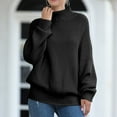 thumbnail image 4 of Sweater for Women, Roll Neck Sweaters for Women, Batwing Sleeve Knit Design, Cozy Winter Versatile Wear, 4 of 6