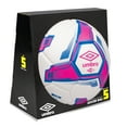 thumbnail image 5 of Umbro Tristar Size 5 Adult and Teen Soccer Ball, White/Blue/Pink, 5 of 6