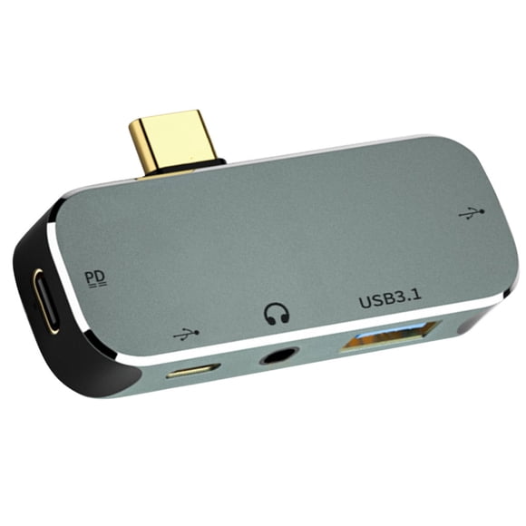 Sidaley Tipo-c USB Hub Adaptador de múltiples ranuras Equipo Computadora Teléfono celular Tableta Conexión Extensor Divisor Accesorio Tipo 2 Type2 NO2