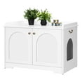thumbnail image 4 of Hzuaneri Cat Litter Box Enclosure， Hidden Litter Box Furniture, White CB05703X, 4 of 10