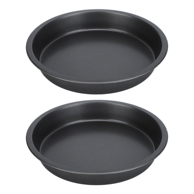 2 moldes antiadherentes para pizza de acero al carbono, gruesos y profundos, para cocina y panadería, de 6 pulgadas