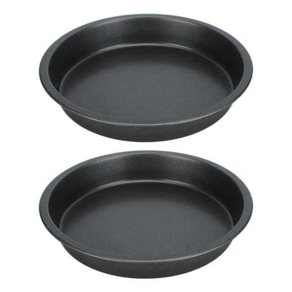 2 Pcs Plaques à Rôtir, Plaque à Pâtisserie Ronde en Acier au Carbone Épaissi, Plaque de Cuisson Antiadhésive pour Quatre Pizzas, Ustensiles de Cuisine (9 Pouces)