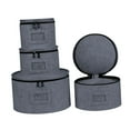 thumbnail image 3 of Contenedores de almacenamiento de China de 4 piezas, contenedores de almacenamiento de platos, cajas móviles, organizador de platos de almacenamiento Gris, 3 of 8